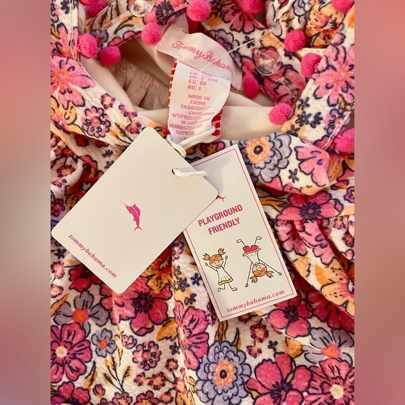 NWT Tommy Bahama Pink Floral Dress Size 12 Months - Picture 11 of 13